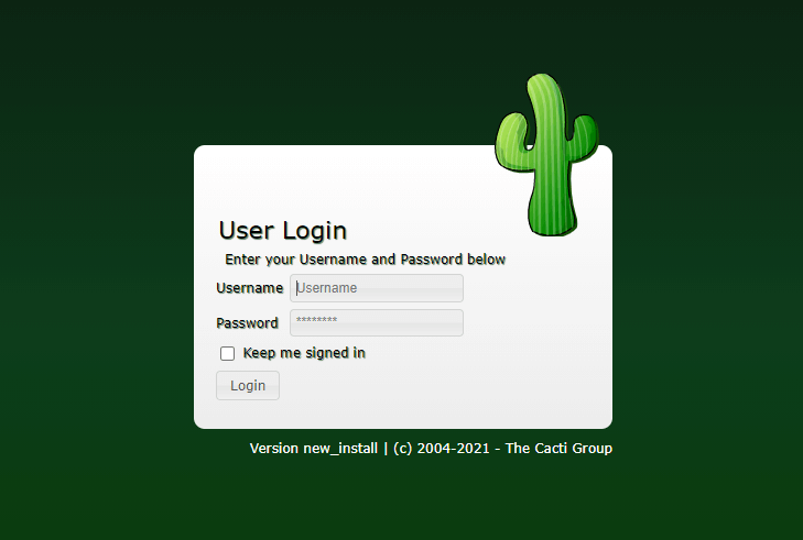 Cacti-Login-Interface