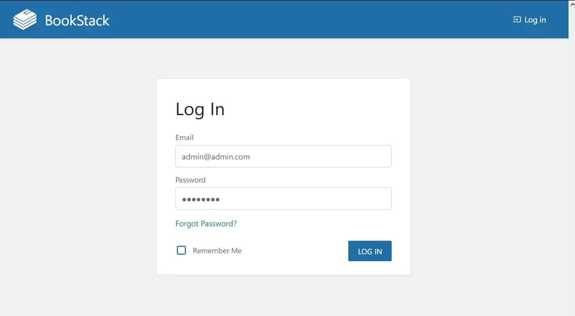 bookstack-login-page